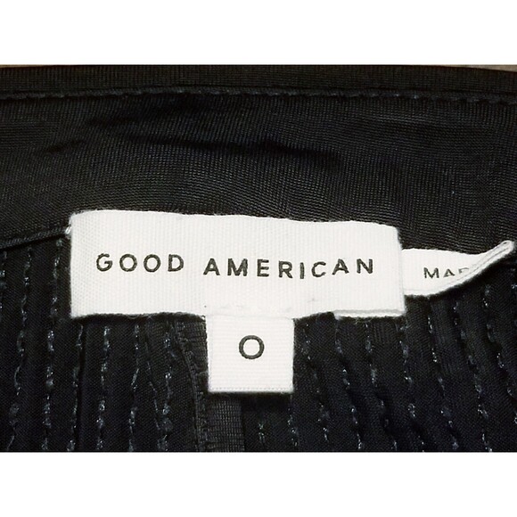 Good American Sequin Pants Women's 0 Black Wide Leg Side Zip New w/Tags (25x31) - Picture 5 of 7